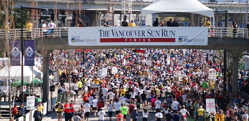 Vancouver Sun Run Finishing Line