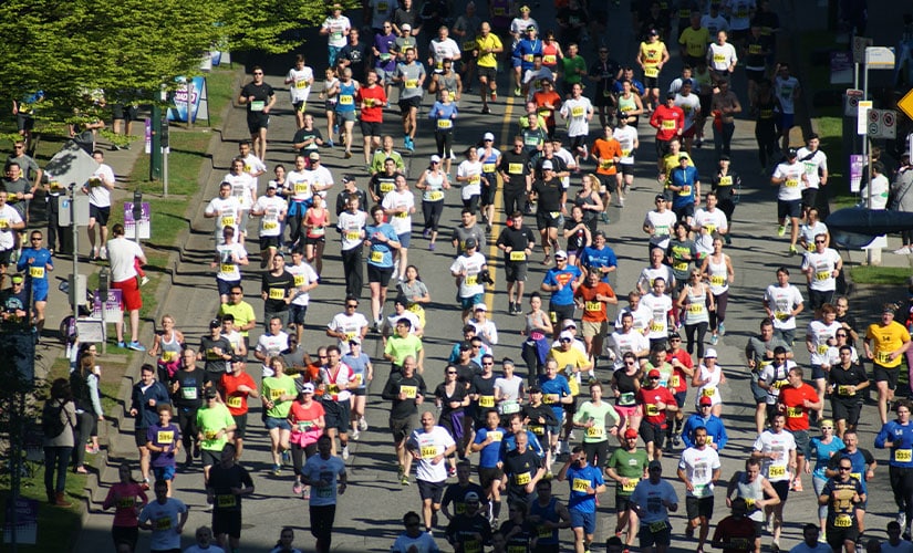 Vancouver Sun Run Participants From Above